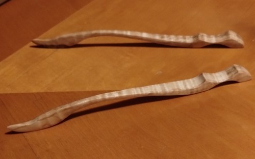 Handcarved Curly Maple Hammers for Hammered Dulcimer - Picture 3 of 6