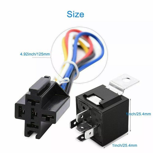 General Car Relay 12V/24V 40A 4/5-pin Wired Socket 5pcs Hot W3 T7W6 H3A9 F2E7 - Picture 10 of 10
