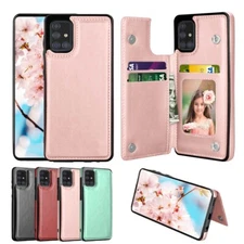 For Samsung Galaxy A11/A21/A51/A71 Wallet Case Magnetic Leather Card Slots Cover