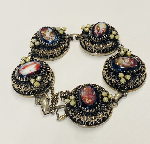 Pulsera Schiaparelli CD vintage firmada - Imagen 2 de 4