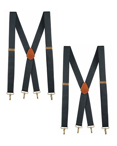 Buyless Fashion 2 Pack Suspender Men 48" Adjustable Straps 1 1/4" - X Metal Hook - Picture 43 of 77