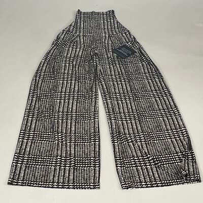 NORMA KAMALI High Waist Pleat Pant Women's Sz XL/38 Chocolate Glenn Plaid Tweed