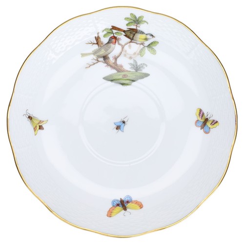 Untertasse für Suppe Modell 718 Herend Ungarn Form Osier Rothschild - Picture 2 of 4