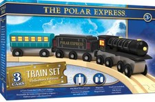 THE POLAR EXPRESS Wooden 3 Car Train Set Collector's Edition NEW