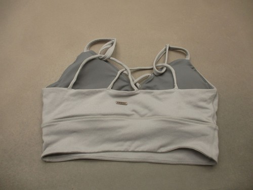 Prana Größe XL Damen grau gefüttert kabellos Pull On Racerback tailliert Sport BH 4N - Bild 3 von 5