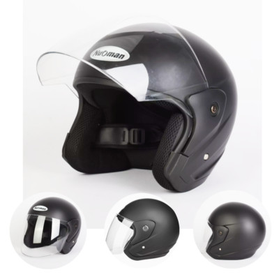 Jethelm Motorradhelm Sturzhelm Helm Rollerhelm 55~60cm einstellbar schwärzlich