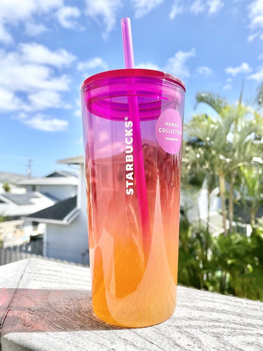 Starbucks - umi HAWAII EXCLUSIVE! Starbucks Sunset Pink and Orange Glass