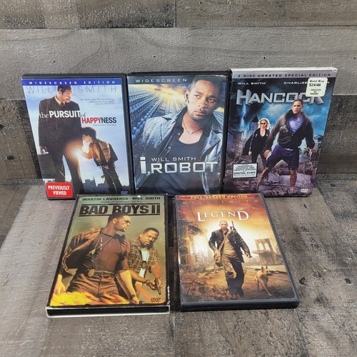 Will Smith DVD Set - Pursuit of Happyness Bad Boys II Hancock Ich bin Legende iRobot