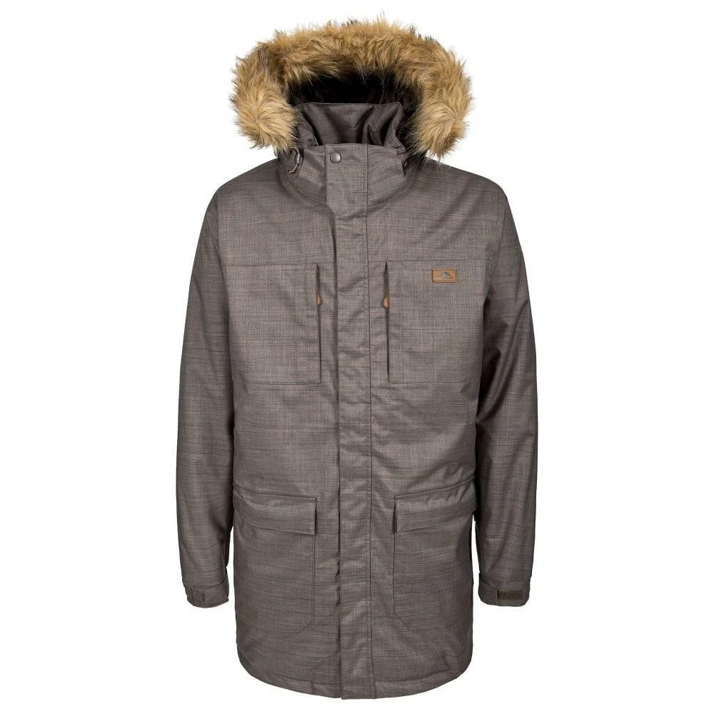 Trespass Gillespie Mens Padded Jacket Waterproof Hooded Raincoat