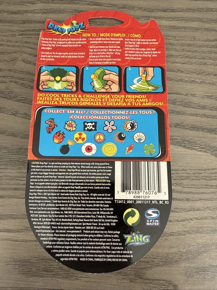 Drop Popz прыжки до 8 футов новый запечатанный 2007. Spin Master для детей от 6 лет на день рождения - Изображение 2 из 2