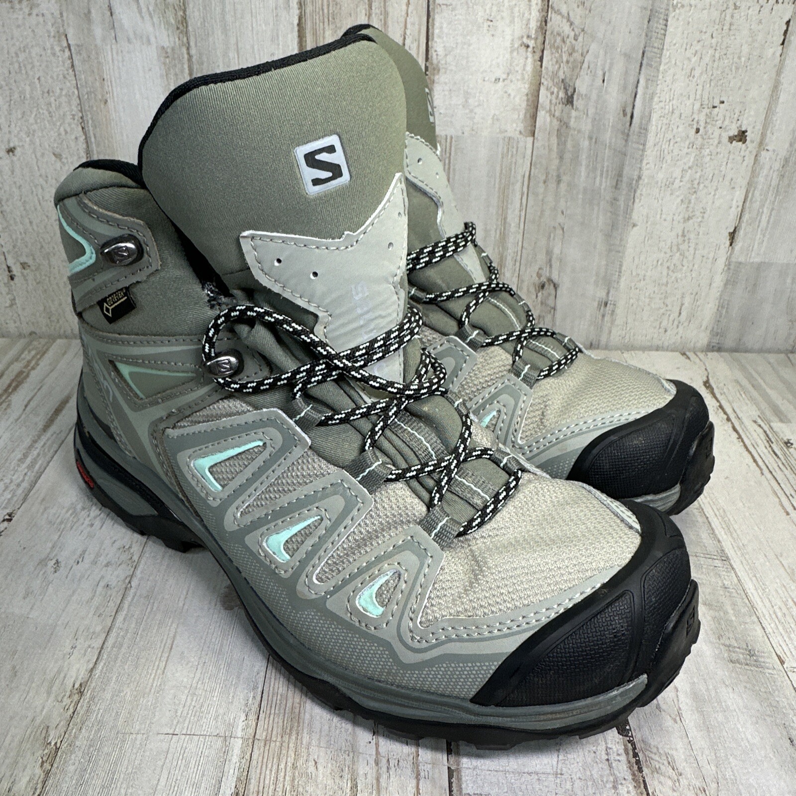 Stivali da trail da trekking medi Salomon X Ultra 3 verdi da donna taglia 4 5