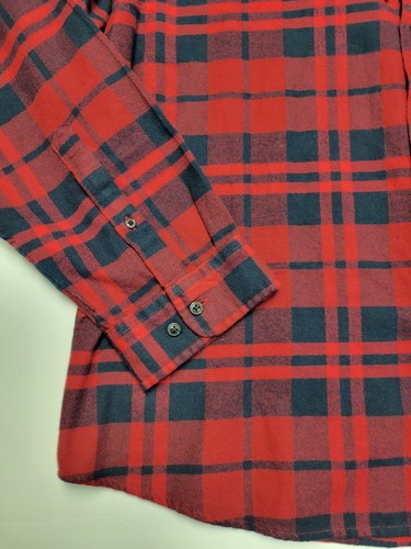 New GEORG ROTH Pure Comfort Button Over Shirt Men 2XL XX-LARGE Red PLAID Flannel - Picture 4 of 6