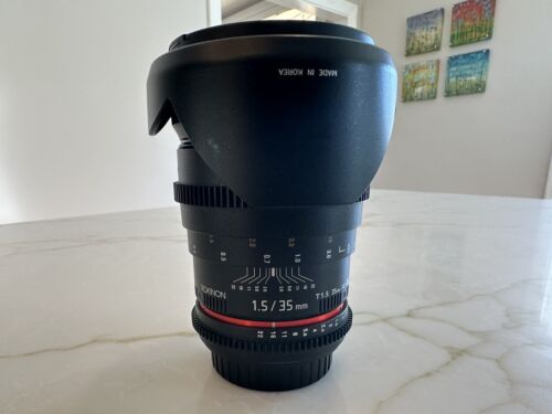 Rokinon T1.5 35mm EF Cine Wide Angle Lens - Picture 1 of 4