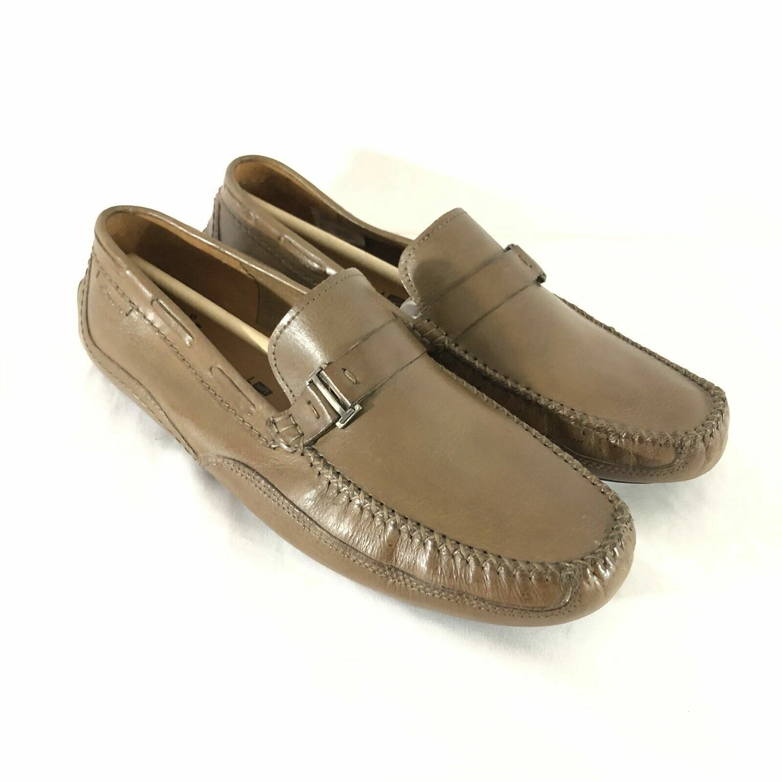 Mocassini slip on Clarks Collection da uomo Ashmont marroni in pelle marrone marrone marrone chiaro taglia 10