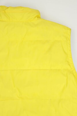GAP Vintage Yellow/Gray Reversible Down Puffer Waistcoat Vest Size