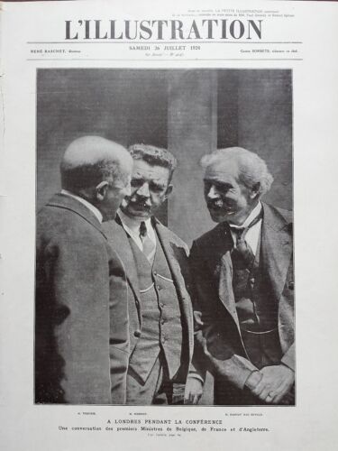 L' ILLUSTRATION 1924 N 4247 LA CONFERENCE DE LONDRES MM.THEUNIS, HERRIOT, RAMSEY - Zdjęcie 1 z 1