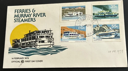 Australian FDC WCS 1979 Ferries & Murray River Steamers