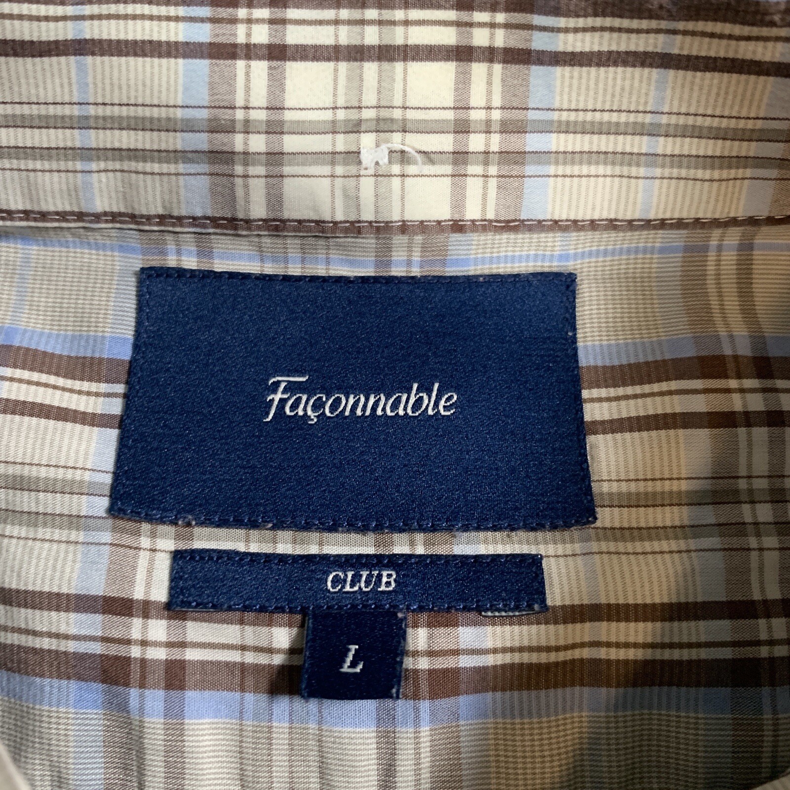 Faconnable Multicolor Checkered Button Down Long … - image 4