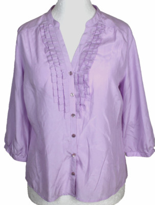 un1deux2trois3 100% Seide Bluse in flieder,Damen Gr.40,sehr guter Zustand