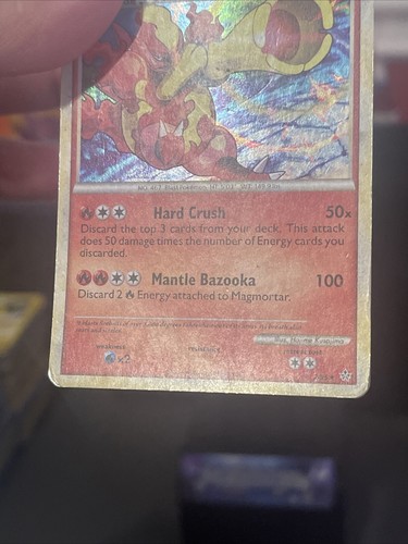 Pokemon Karte Magmortar 2/95 Holo Rare Heartgold & Soulsilver Unleashed Played - Bild 9 von 19