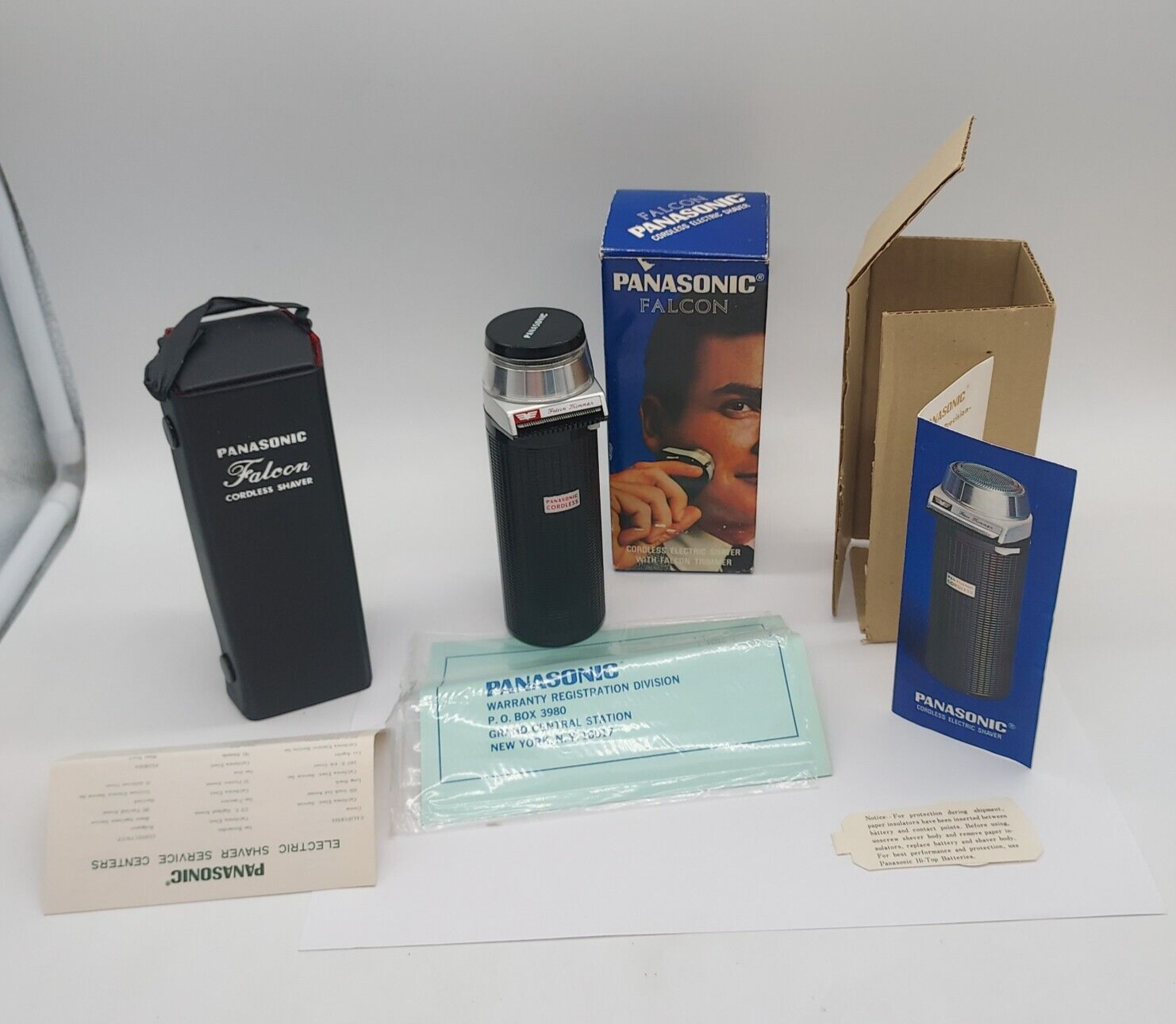 Vintage Panasonic Falcon ES-58 Cordless Electric Beard Shaver Trimmer Mens