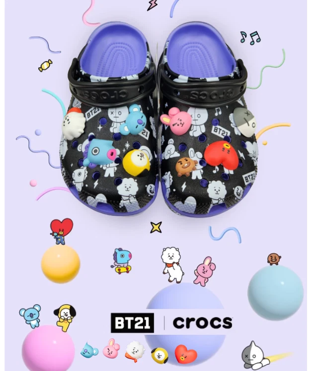 CROCS, Shoes, Bts Crocs Bts Jibbitz