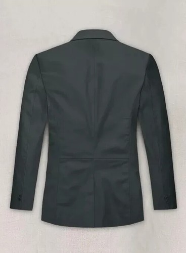 Men's NEW Arrival Business Coat Lambskin 100% Leather Blazer TWO BUTTON Western - Picture 3 of 5