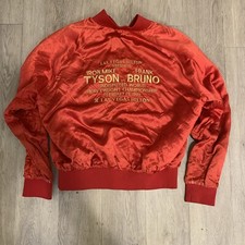 Adult M Las Vegas Hilton Mike Tyson vs Frank Bruno 1989 Red Zip-Up Fight Jacket
