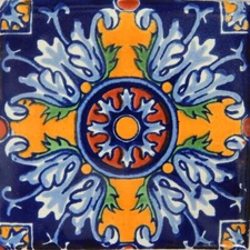 Mexican Tile Folk Art Handmade Talavera Backsplash Handpainted Mosaic # C290