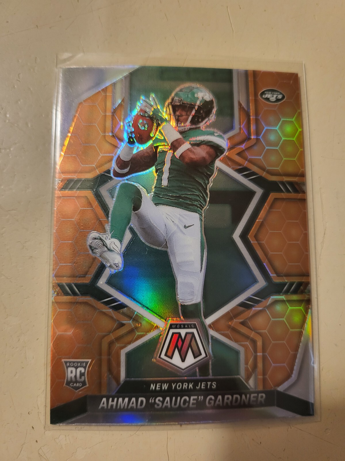 2022 Mosaic Football Ahmad “Sauce” Gardner Honeycomb SSP RC Rookie #335 - Jets