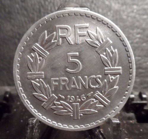 CIRCULATED 1946 5 FRANC FRANCE COIN (102918)!..... - 第 1/3 張圖片