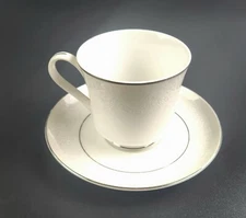 Vintage - Footed Cup & Saucer Set Lovelace -CROWN VICTORIA