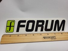 ADESIVO DECALCOMANIA 9" FORUM NERO/VERDE SCI SNOWBOARD CORSA RACK - SPEDIZIONE GRATUITA