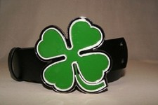 Ireland Irish Shamrock St Pattys Clover Leaf Belt Buckle