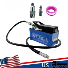 Haichy Air Hydraulic Pump 10,000 PSI, 1.7L Reservoir, NPT 3/8" Oil Outlet, Blue