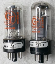 GT-6V6-R GROOVE TUBES AMPLIFIER POWER TUBES PAIR TEST EXCELLENT