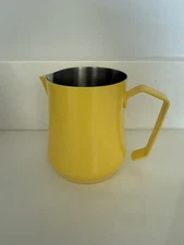 NEW Metallurgica Motta 17oz Stainless Steel Tulip Milk Frothing Pitcher - Yellow