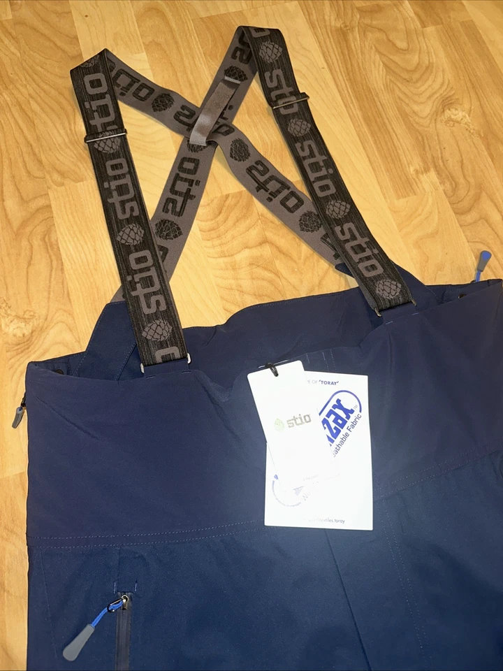 Nuevo con etiquetas Pantalón Stio Para hombres Environ Babero Esquí Snowboard Azul Talla M Impermeable $465 OFERTA Foto 2 de 4