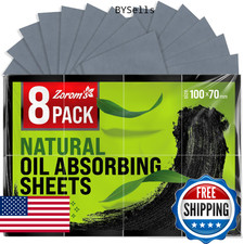 Natural Oil Blotting Sheets for Face with Bamboo Charcoal - 8pk/800 Makeup Frien
