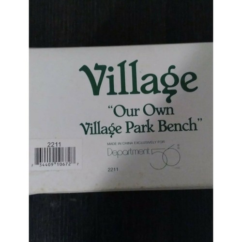 Vintage Dept 56 Village "Our Own Village Park Bench" 2211 - Picture 5 of 5