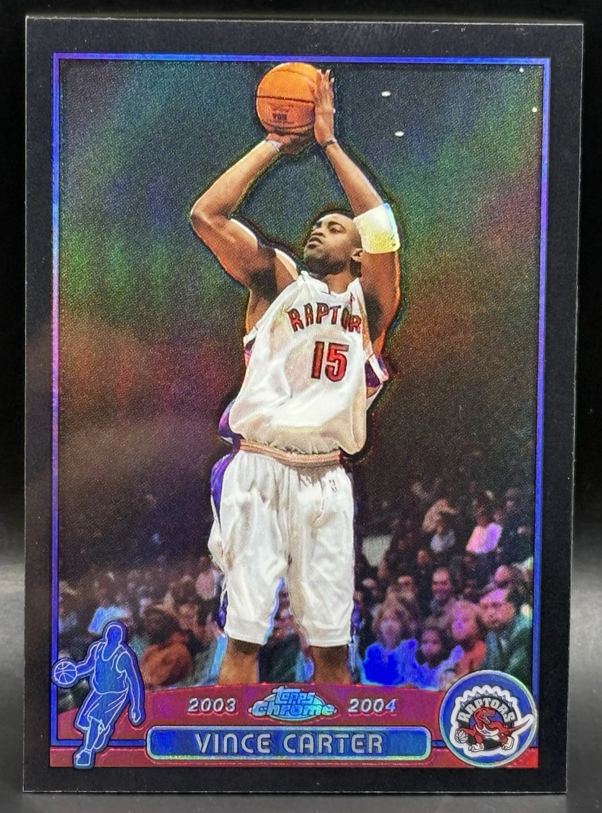 2003-04 Topps Chrome Black Refractor Vince Carter 107/500 NM 15 Raptors HOF RARE