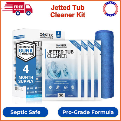 Bio Ouster Jetted Tub Cleaner Kit - Jet And Jacuzzi Tub Cleaner For Jets, Tubes