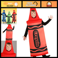 Kids Red Crayon Costume - Foam Tunic with Hood, Fun Dress-Up for Parties
