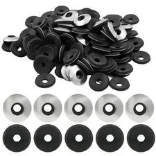 Biaungdo 120 Pcs #10 x 1/2" Neoprene Washers, Stainless Steel Neoprene EPDM B...