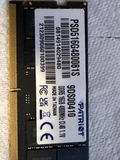 Patriot 16GB DDR5 4800 5600 1.1V 262-Pin SODIMM Laptop Memory RAM