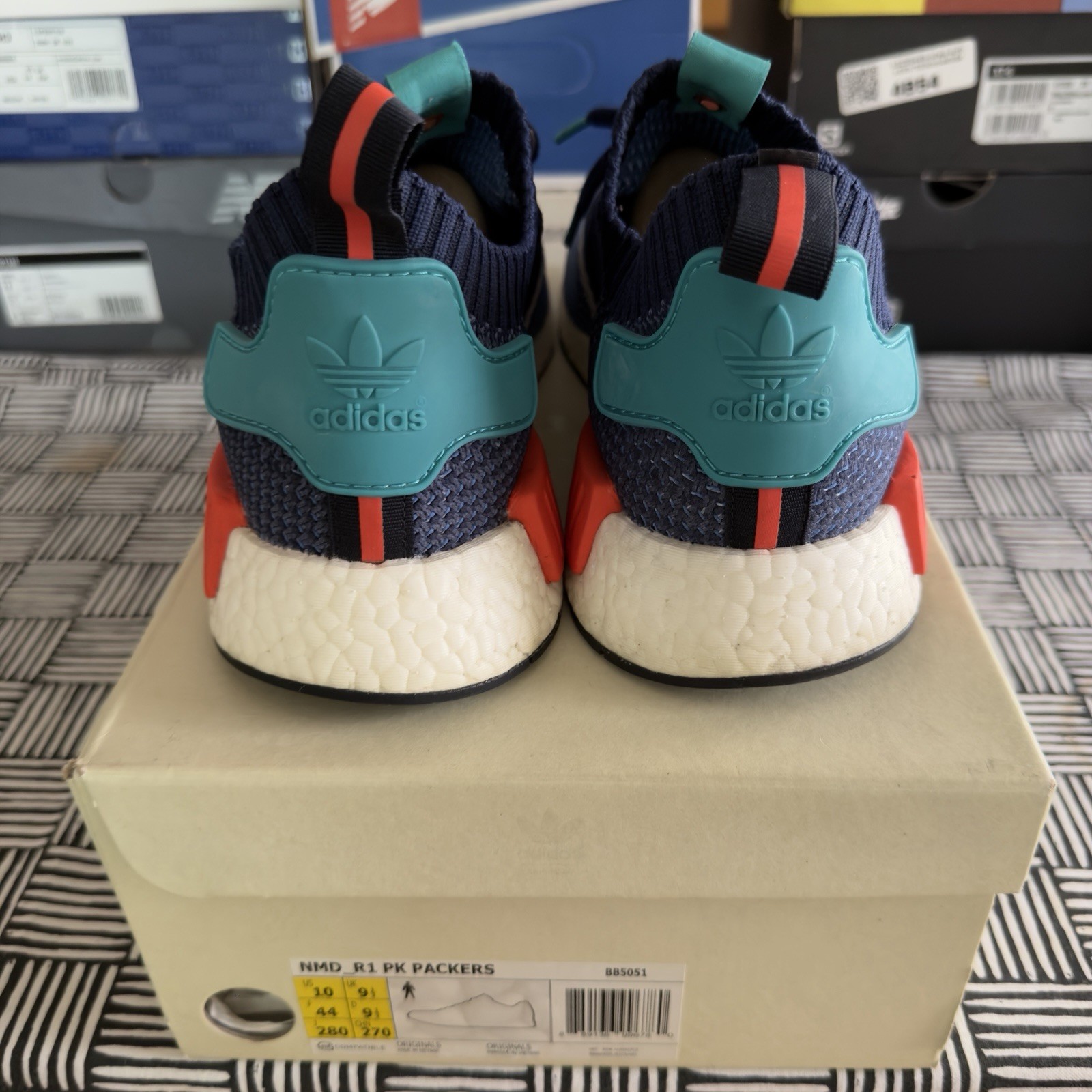Packer x adidas NMD R1 PK Sz 10 Used BB5051 Primeknit Consortium image 3