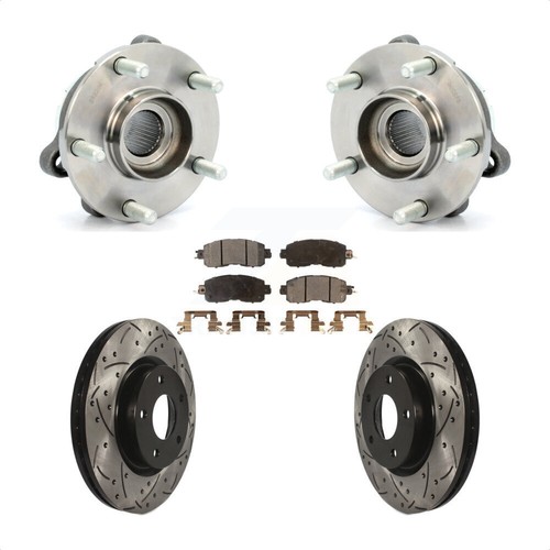 Front Hub Bearing Assembly Coat Drill Slot Brake Rotor Pad Kit For Nissan Altima - Picture 3 of 5