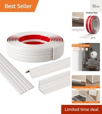 Peel and Stick Wall Corner Protector Edge Guard, Self-Adhesive Flexible Tri...