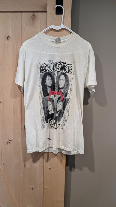 Vintage Metallica And Justice for All Tour Shirt