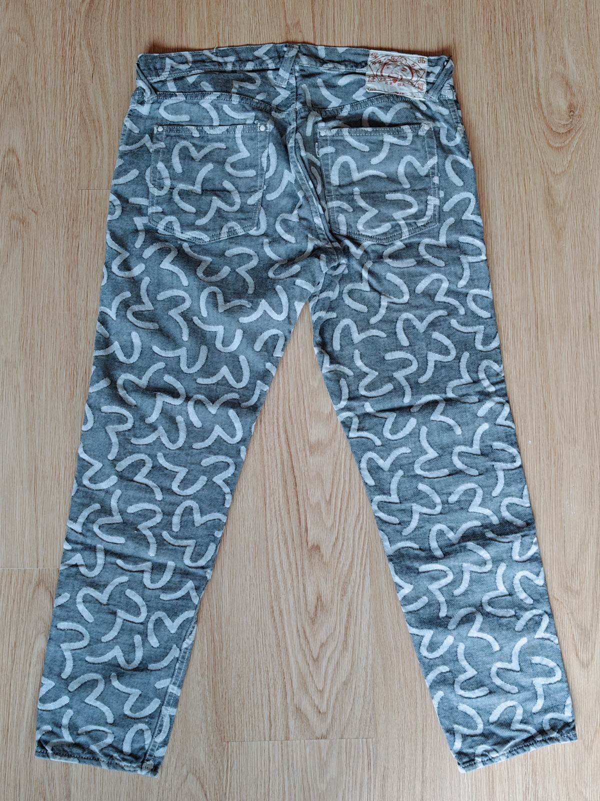 Rare Evisu Multi Seagull All Over Print Denim - Made in Japan 30x29 image 2